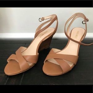 Nine West “Kami” Leather Wedge Sandal